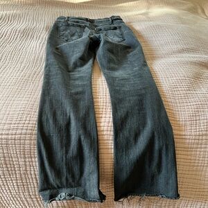 Black Jean Mother Hustler Ankle Fray size 26